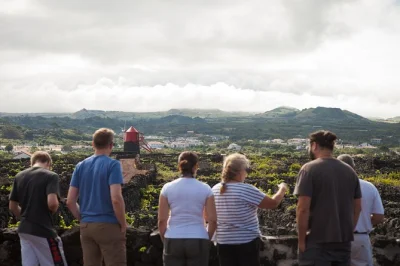 Full-day pico island private tour from faial. explore unesco vineyards, whaling history, natural pools, and visit a local banana plantation. lunch included.