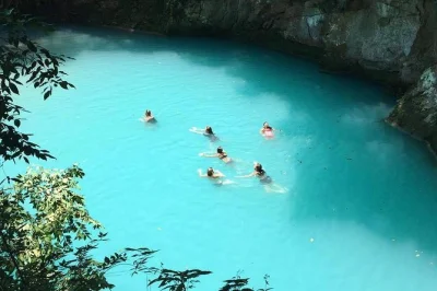 Feel the thrill at haiti’s bassin bleu near jacmel—jump, swim, and slide through limestone waterfalls with a local guide. includes hotel pickup & bottled water.