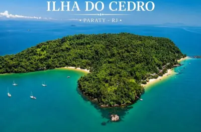 Isola Cedro e cascata Iriri da Paraty con artigianato indigeno