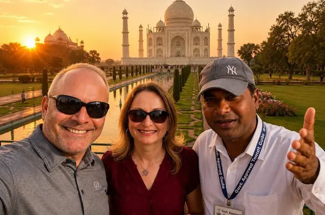 Taj Mahal Sonnenuntergang Agra: Privater Guide & Mittagessen