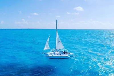 Navega en catamarán privado a isla mujeres, haz snorkel en arrecifes vibrantes, disfruta un buffet regional y relájate en playa norte con barra libre y guía local.