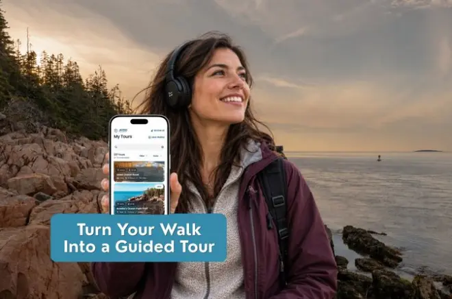 Sentiero Ocean Path ad Acadia con audio guida: 34 storie