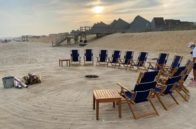 Private Beach Fire Montauk: S'mores Under the Stars