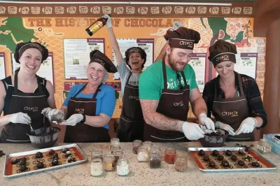 Warm up in puerto vallarta’s chocomuseo, learn mexican chocolate secrets, make your own truffles & bonbons, and take home your creations. includes guide & all materials.