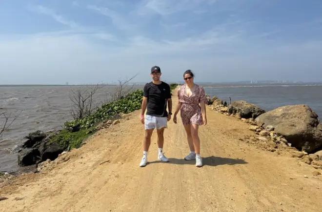 Il fiume Magdalena che incontra il Mar dei Caraibi da Barranquilla
