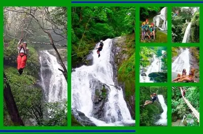 Ziplining over 11 waterfalls near Jaco: 18 lines in one tour