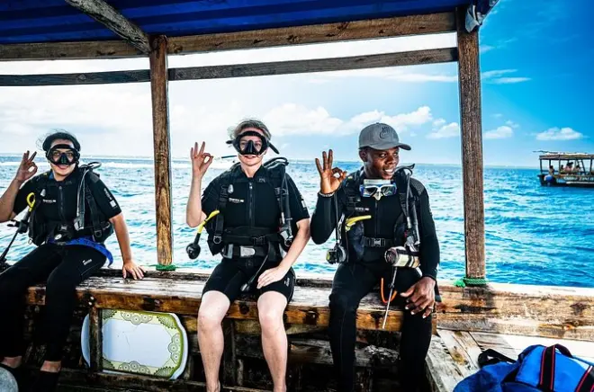 Cours de plongée débutant à Zanzibar : Deux plongées en eau libre
