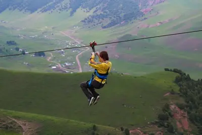Chunkurchak Gorge Ziplining: Sky Bridge & Pigeon Waterfall