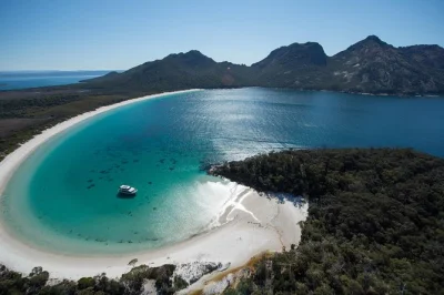 Feel the salt air on a 4.5-hour wineglass bay cruise from coles bay, with close-up wildlife views, local guide commentary, and lunch included. wheelchair accessible.