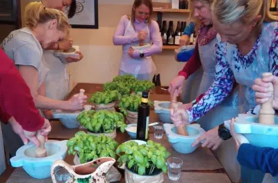 Pesto Cooking Class in Manarola: Make it by hand with wine