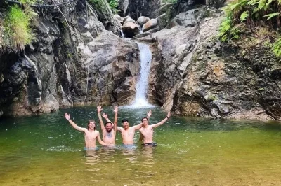 Step off the bus in puerto vallarta for a jungle hike, swim beneath waterfalls, and take in mountain bay views. includes local transport, fruit snack, and guide.