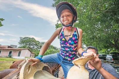 Feel the sierra madre jungle on horseback from puerto vallarta, cross rivers, swim at a waterfall, and share a fresh ranch lunch. includes pickup and drinks.