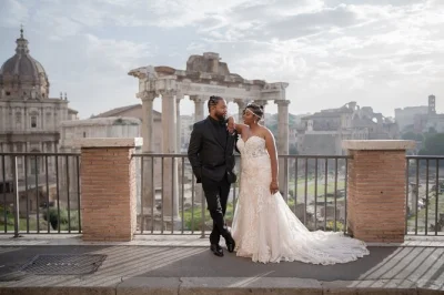 Feel like a local in rome with a private photoshoot at the colosseum, roman forum & pantheon. includes 40 edited photos, flying dress or fiat500 options, and local photographer.