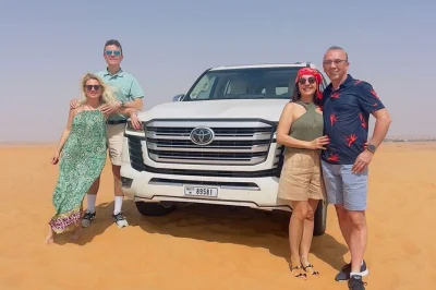 Feel the rush of dubai’s red desert on a 4x4 dune drive, try sand boarding, and ride camels at sunset—includes pickup and water. no camp stop, just pure adventure.