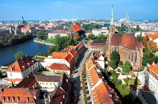 Centro histórico de Wroclaw: Catedral, praça do mercado e pontes