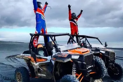 Balade en buggy 2h sur la plage de sable noir de la côte sud