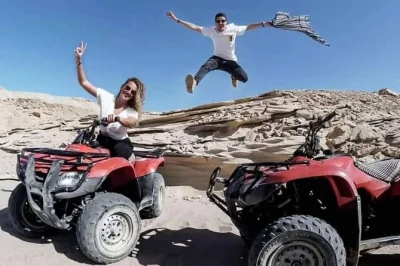 Join a hurghada desert safari: quad biking, camel ride, bedouin village tour, sunset views, dinner & belly dance. book your adventure in the red sea desert.