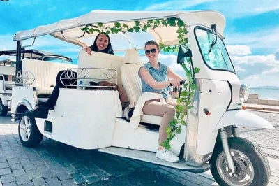 Scopri lisbona in tuk tuk privato tra colline, assaggia ginjinha e pastéis de belém, esplora alfama e belém con guida locale e pickup incluso.