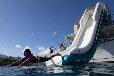 Sinta a brisa do mar no molokini crater, nade com tartarugas em turtle town e experimente o tobogã mais rápido de maui. inclui refeições, equipamento e atendimento em grupo pequeno.