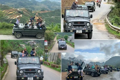 Ha giang entdecken mit offener jeep-tour – dong van plateau, ma pi leng pass, lokale dörfer, alle mahlzeiten, homestay und abholung inklusive für echtes abenteuer.