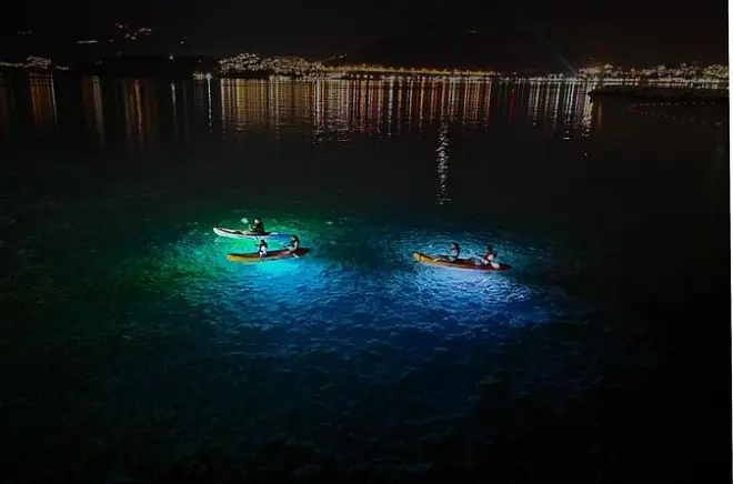 Kajakfahren in Budva: Nachtpaddeln mit LED-Beleuchtung