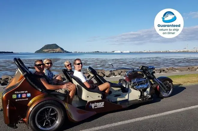 Paseo en trike V8 desde el puerto de cruceros en Tauranga