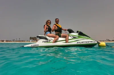 Feel the atlantic spray on a jet ski tour from santa maria, sal island. includes transfer, bottled water, and a friendly local guide for a smooth experience.
