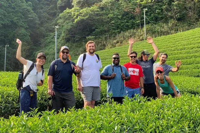 Visite guidée à vélo jusqu’à une plantation de thé vert à Shizuoka