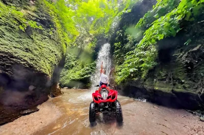 Feel the thrill on a bali atv adventure through ubud’s jungle, dutch war tunnel, and rice fields. includes private hotel transfer, lunch, and local guide.