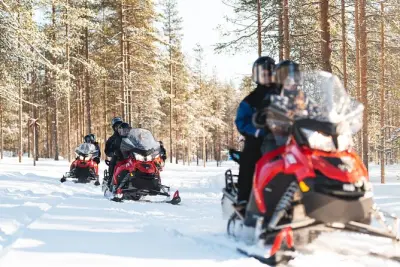 1 Stunde Schneemobil-Safari in Levi: Einfache Fahrt für Anfänger