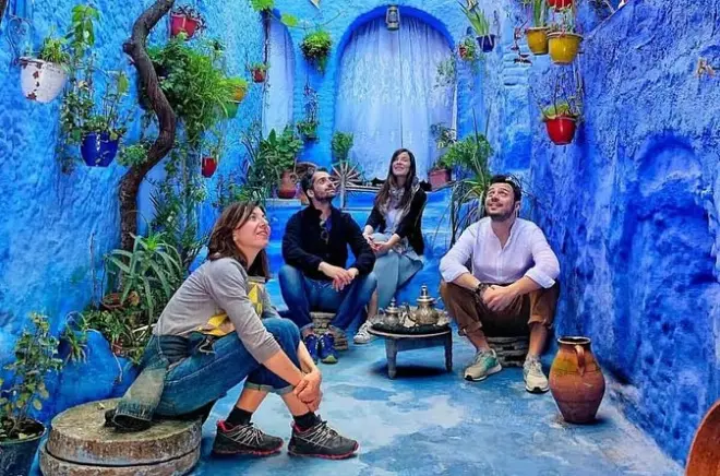 Excursión privada de un día de Rabat a Chefchaouen con transporte