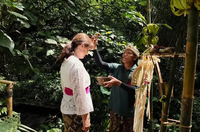 Purification Ceremony in Sacred Jungle Temple, Bali