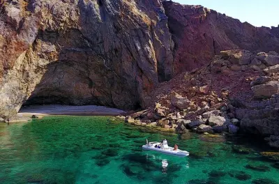 Cruzeiro privado sul de Mykonos: Psarou, Paradise e Dragonisi