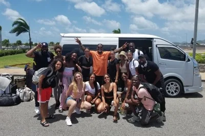 Step off your flight in st. maarten and meet your driver right outside arrivals for a private, air-conditioned transfer with wifi—includes hotel drop-off.