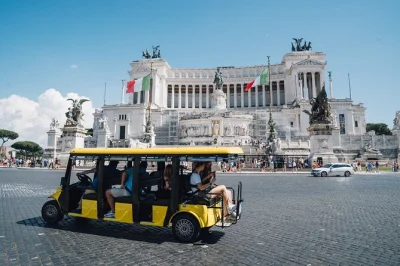 Feel the rush of rome in 1.5 hours by golf cart—pantheon, trevi fountain, colosseum & more with a lively guide. includes earpieces for stories you won’t miss.