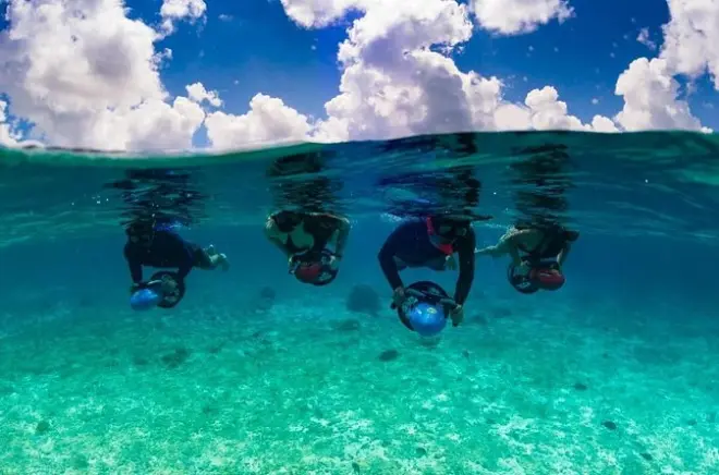 Snorkeling à Cozumel : Scooter sous-marin et dégustation de tequila
