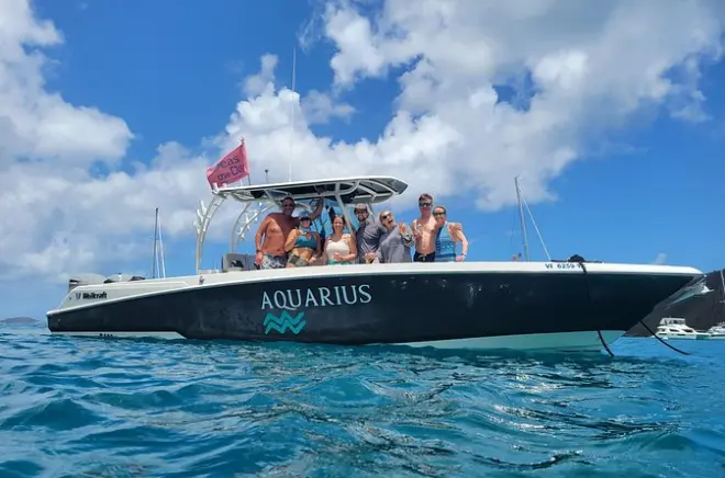 Private Boot ab St. Thomas zu den Britischen Jungferninseln, 31 Fuß