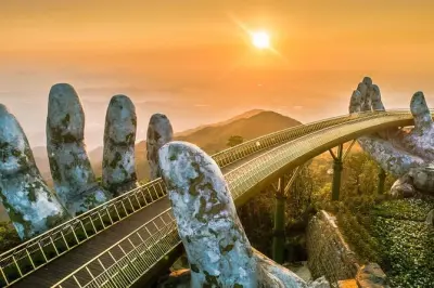 Montagnes de marbre et pont d’or à Ba Na Hills depuis Hoi An