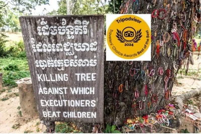 Explore a história de phnom penh no museu do genocídio tuol sleng e nos killing fields de choeung ek, com guia local e transfer do hotel incluído.