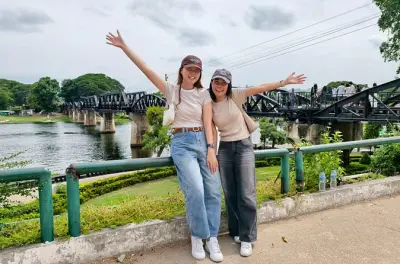 Sítios históricos de Kanchanaburi e cachoeira Erawan