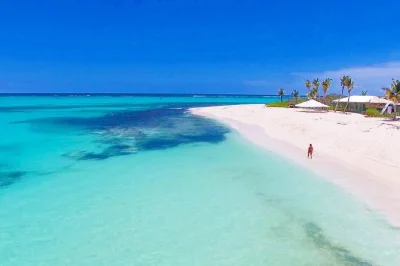 Step onto a catamaran in anguilla for turtle swims, coral snorkeling, and a floating bbq lunch with cocktails. includes gear, open bar, and local guide.
