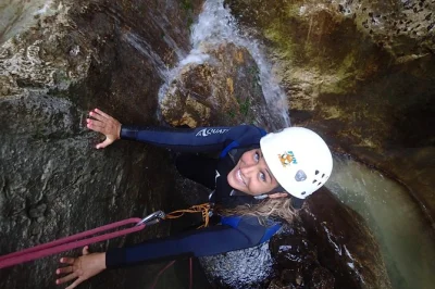 Feel the rush canyoning near bled—natural slides, jumps, and clear water. includes hotel pickup, all gear, and a fun local guide for a real taste of slovenia.