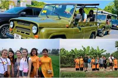 Erlebe hanoi im vintage-jeep mit lokalen frauen als guides – von der long bien brücke über den westsee bis zu den märkten und der zugstraße. inklusive hoteltransfer und mittagessen.