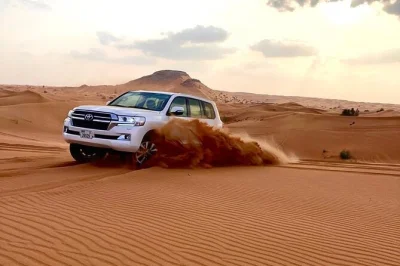Découvrez le désert de dubaï avec du dune bashing, une balade à dos de chameau au coucher du soleil, des spectacles live et un dîner barbecue. transfert inclus pour une journée sans souci.