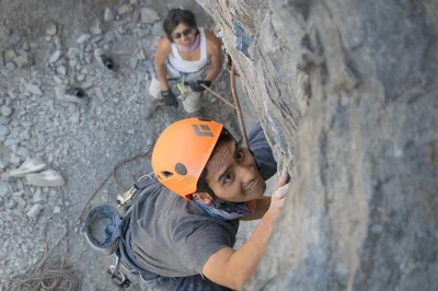 Feel the andes breeze as you climb arequipa’s riverside cliffs, with all gear, hotel pickup, and friendly local guides. includes cookies and city return.