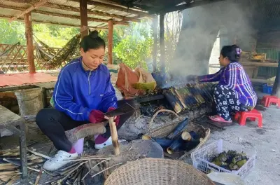 Passeio em Battambang: Trem de bambu e cavernas históricas