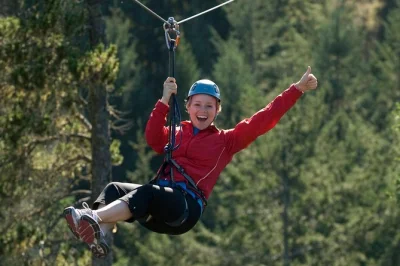 Rush through vancouver island’s rainforest on 8 ziplines, cross a suspension bridge, and ride up in a safari-style vehicle—guided tour with all gear and shuttle included.