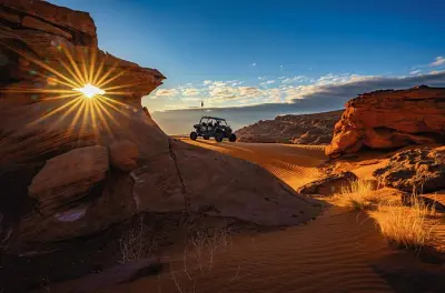 Guida in ATV a Greater Zion: Sand Hollow all'alba
