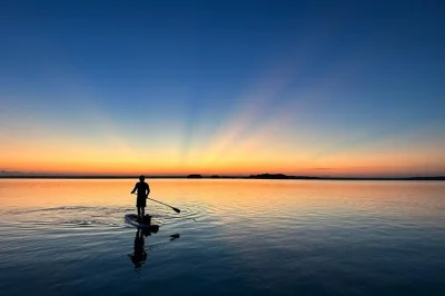 Wake up early for a sunrise paddleboard on bacalar’s 7-color lagoon, with coffee, fruit, and a local guide. includes equipment, snacks, and dry bag for your things.