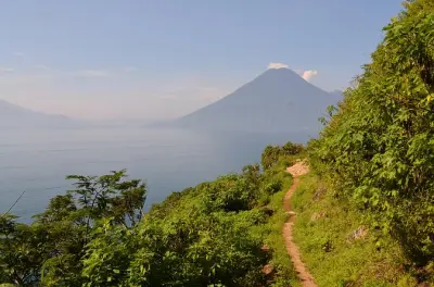 Lake Atitlan Shoreside Hike from Santa Cruz: Three Volcanoes